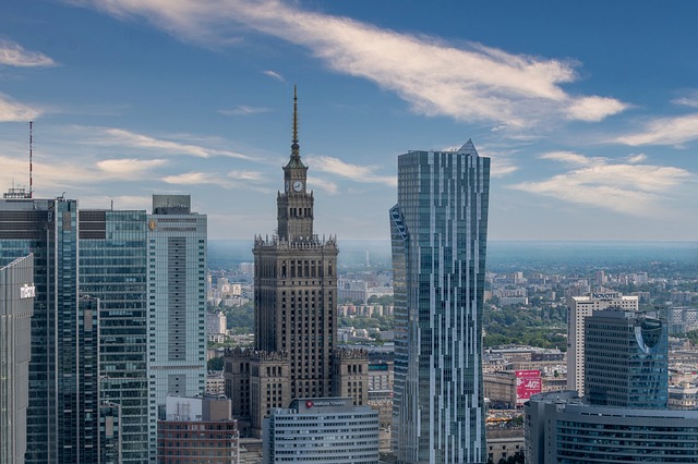 skyline Śródmieścia Warszawy